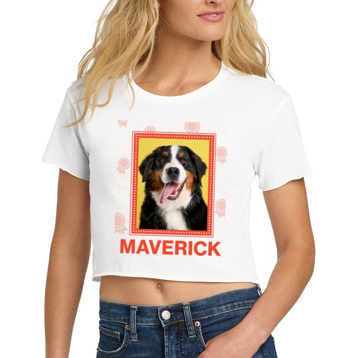 Custom Dog Pet Personalize Picture Photo Name Crop Top