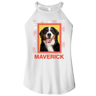 Custom Dog Pet Personalize Picture Photo Name Women's Perfect Tri Rocker Tank