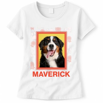 Custom Dog Pet Personalize Picture Photo Name Womens T-Shirt