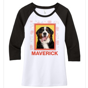 Custom Dog Pet Personalize Picture Photo Name Women's Tri-Blend 3/4-Sleeve Raglan Shirt