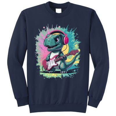 Cute Dinosaur Playing A Guitar Sweatshirt