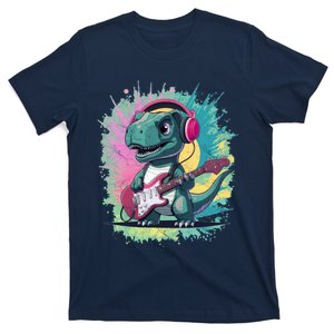 Cute Dinosaur Playing A Guitar T-Shirt