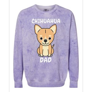 Chihuahua Dad Papa Daddy Pa Father Father’s Day Dog Lover Colorblast Crewneck Sweatshirt