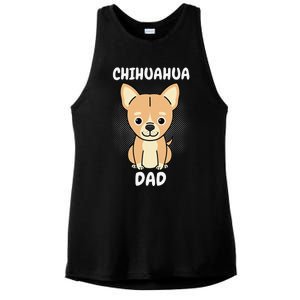 Chihuahua Dad Papa Daddy Pa Father Father’s Day Dog Lover Ladies PosiCharge Tri-Blend Wicking Tank