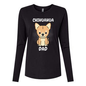 Chihuahua Dad Papa Daddy Pa Father Father’s Day Dog Lover Womens Cotton Relaxed Long Sleeve T-Shirt