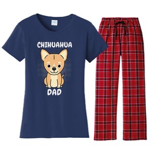 Chihuahua Dad Papa Daddy Pa Father Father’s Day Dog Lover Women's Flannel Pajama Set