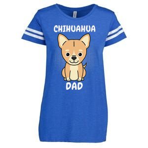 Chihuahua Dad Papa Daddy Pa Father Father’s Day Dog Lover Enza Ladies Jersey Football T-Shirt