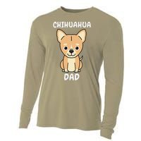 Chihuahua Dad Papa Daddy Pa Father Father’s Day Dog Lover Cooling Performance Long Sleeve Crew