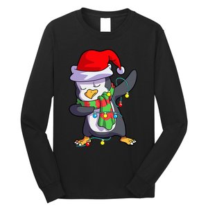 Christmas Dabbing Penguin Matching Family Long Sleeve Shirt