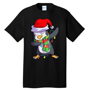 Christmas Dabbing Penguin Matching Family Tall T-Shirt