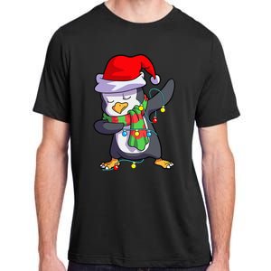 Christmas Dabbing Penguin Matching Family Adult ChromaSoft Performance T-Shirt