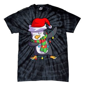 Christmas Dabbing Penguin Matching Family Tie-Dye T-Shirt