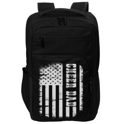 Cheer Dad Proud Cheerleading American Flag Best Cheer Dad Impact Tech Backpack