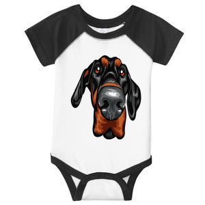 Cool Doberman Pinscher Face Infant Baby Jersey Bodysuit