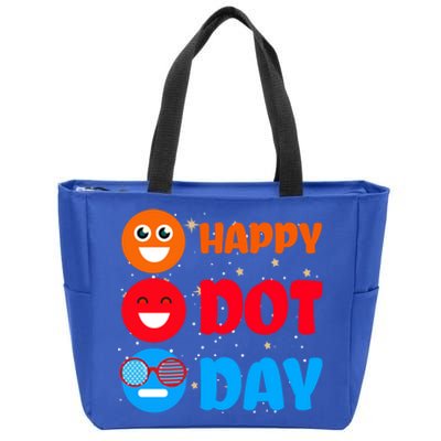 Cute Dot Pattern Art Smile September National Happy Dot Day Cute Gift Zip Tote Bag