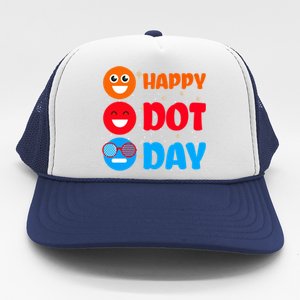 Cute Dot Pattern Art Smile September National Happy Dot Day Cute Gift Trucker Hat