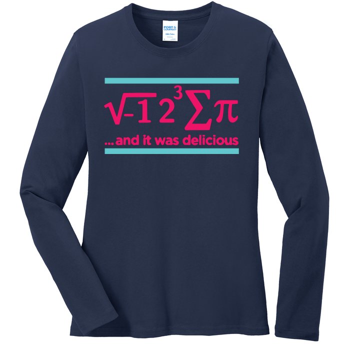 Cool Delicious Pi Day Ladies Long Sleeve Shirt