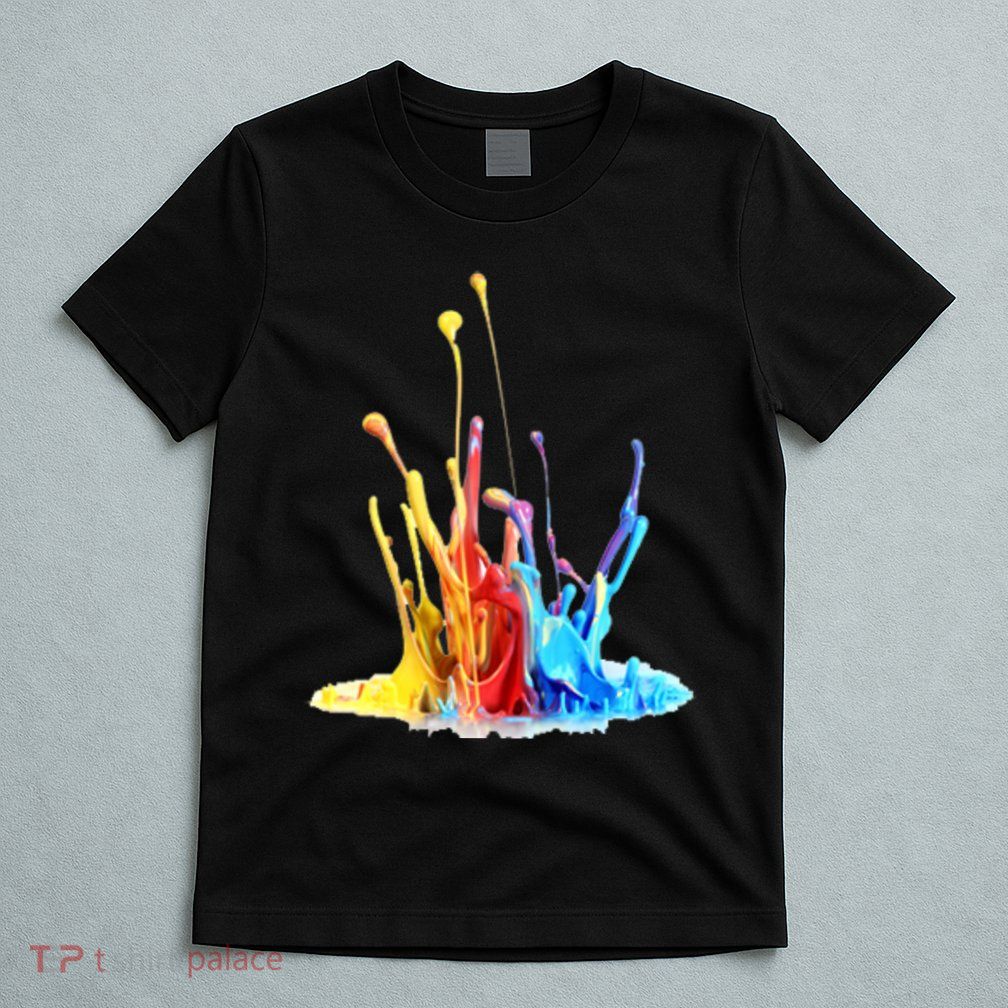 Cool Design Paint Splatter Graphic T-Shirt