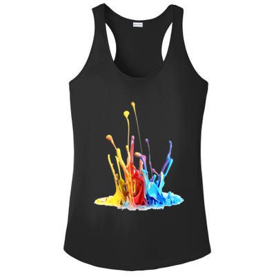 Cool Design Paint Splatter Graphic Ladies PosiCharge Competitor Racerback Tank