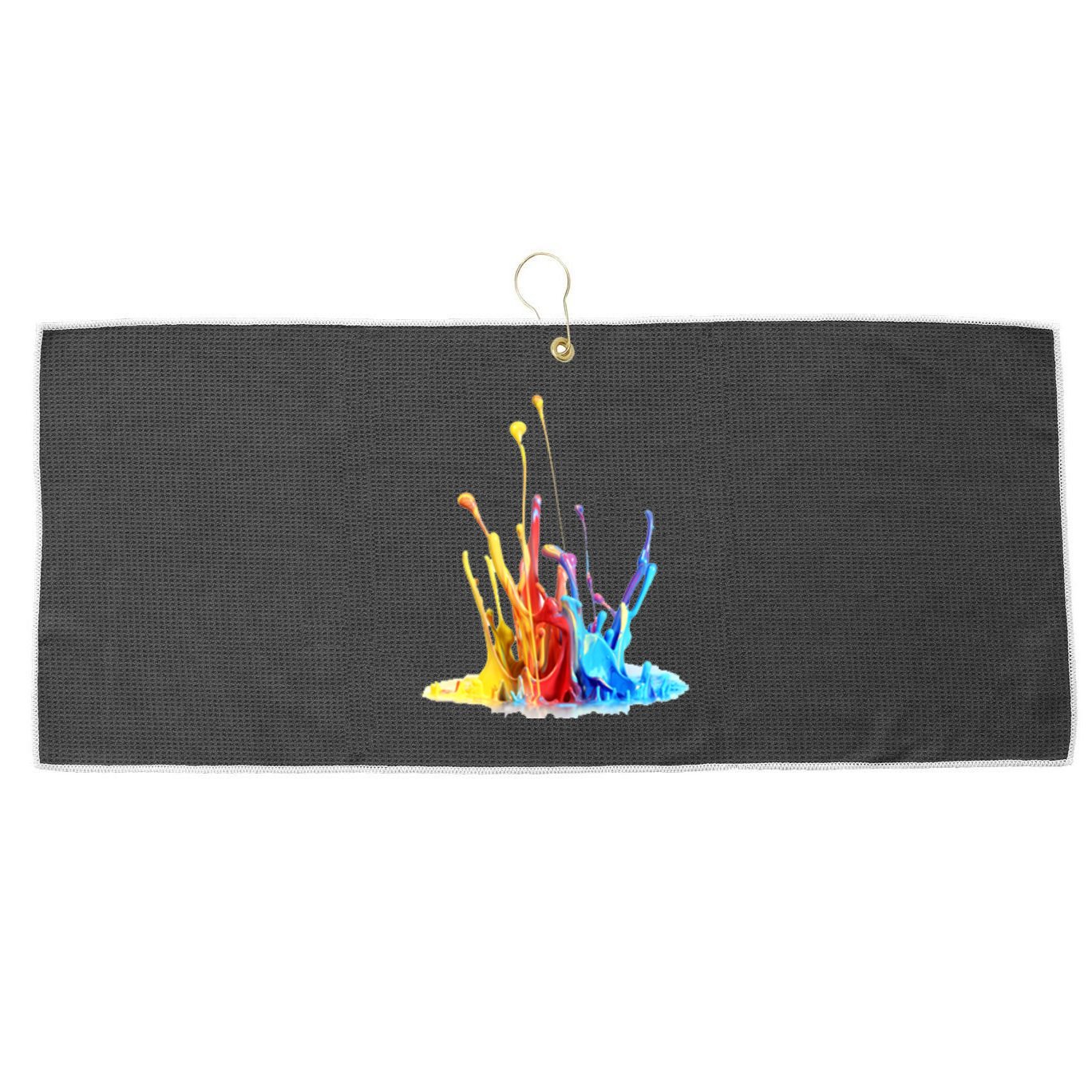 Cool Design Paint Splatter Graphic Large Microfiber Waffle Golf Towel