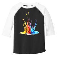 Cool Design Paint Splatter Graphic Toddler Fine Jersey T-Shirt