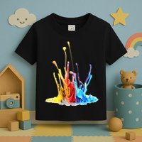 Cool Design Paint Splatter Graphic Toddler T-Shirt