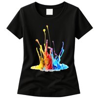 Cool Design Paint Splatter Graphic Womens T-Shirt