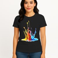 Cool Design Paint Splatter Graphic Womens T-Shirt