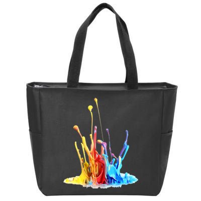 Cool Design Paint Splatter Graphic Zip Tote Bag