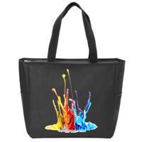 Cool Design Paint Splatter Graphic Zip Tote Bag