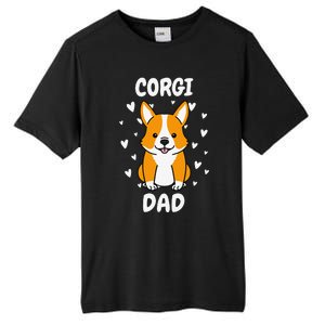 Corgi Dad Papa Daddy Pa Father For Father’s Day Pembroke Tall Fusion ChromaSoft Performance T-Shirt