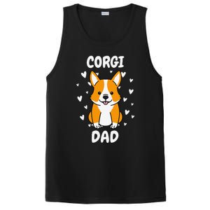 Corgi Dad Papa Daddy Pa Father For Father’s Day Pembroke PosiCharge Competitor Tank