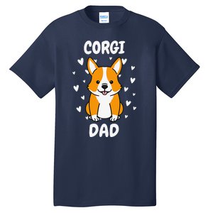 Corgi Dad Papa Daddy Pa Father For Father’s Day Pembroke Tall T-Shirt