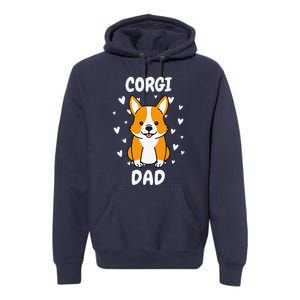 Corgi Dad Papa Daddy Pa Father For Father’s Day Pembroke Premium Hoodie