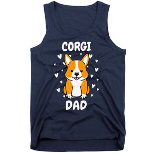 Corgi Dad Papa Daddy Pa Father For Father’s Day Pembroke Tank Top