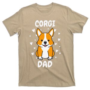 Corgi Dad Papa Daddy Pa Father For Father’s Day Pembroke T-Shirt