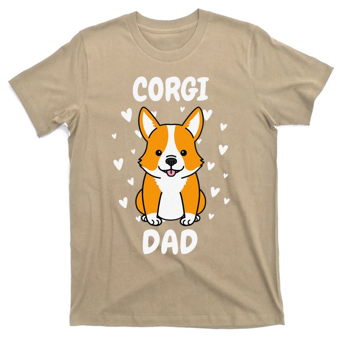 Corgi Dad Papa Daddy Pa Father For Father’s Day Pembroke T-Shirt