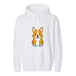 Corgi Dad Papa Daddy Pa Father For Father’s Day Pembroke Garment-Dyed Fleece Hoodie