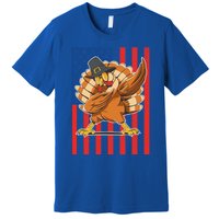 Cool Dabbing Pilgrim Turkey American Thanksgiving Gift Premium T-Shirt