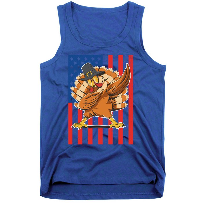 Cool Dabbing Pilgrim Turkey American Thanksgiving Gift Tank Top