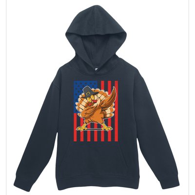 Cool Dabbing Pilgrim Turkey American Thanksgiving Gift Urban Pullover Hoodie