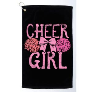 Cheer Dance Pom Pom Cheerleader Cheerleading Gift Platinum Collection Golf Towel