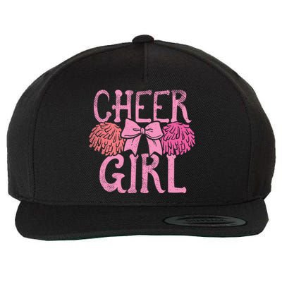 Cheer Dance Pom Pom Cheerleader Cheerleading Gift Wool Snapback Cap