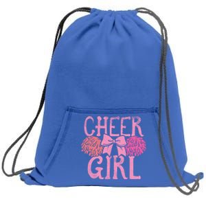 Cheer Dance Pom Pom Cheerleader Cheerleading Gift Sweatshirt Cinch Pack Bag