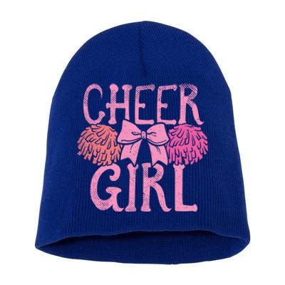 Cheer Dance Pom Pom Cheerleader Cheerleading Gift Short Acrylic Beanie