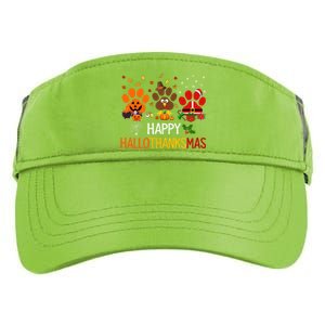 Cat Dog Paw Print Happy Hallothanksmas Halloween Christmas Funny Gift Adult Drive Performance Visor