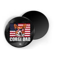 Corgi Dad Pembroke Welsh Corgi Us Flag Dog Lover Magnet