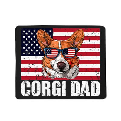 Corgi Dad Pembroke Welsh Corgi Us Flag Dog Lover Mousepad