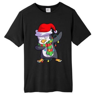 Christmas Dabbing Penguin Matching Family Tall Fusion ChromaSoft Performance T-Shirt