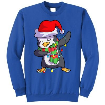 Christmas Dabbing Penguin Matching Family Tall Sweatshirt